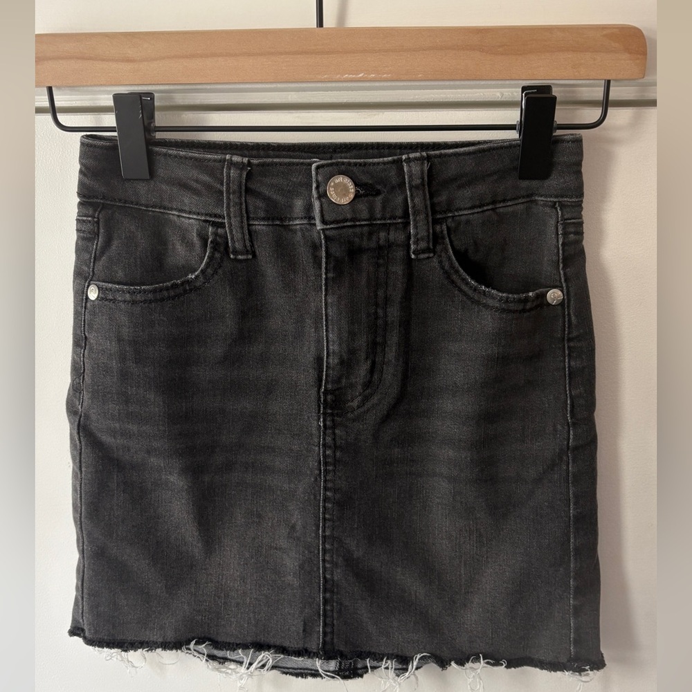 Girls Black Denim Skirt size M